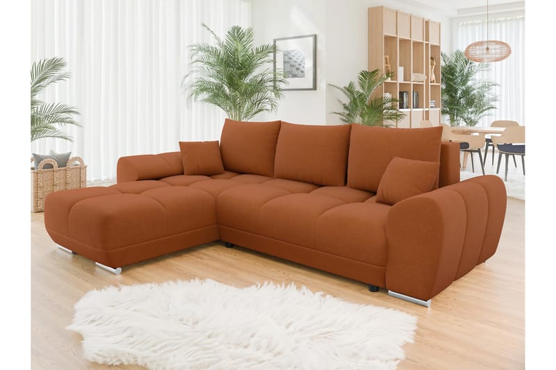 Simerly Soffa med Divan 3-sits - Orange - Möbler - Vardagsrum - Soffor - Divansoffa & schäslong