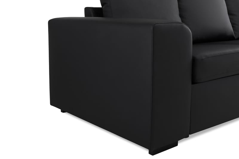 CONNECT 3-sits Soffa Konstläder Svart - Möbler - Vardagsrum - Soffor - Skinnsoffor