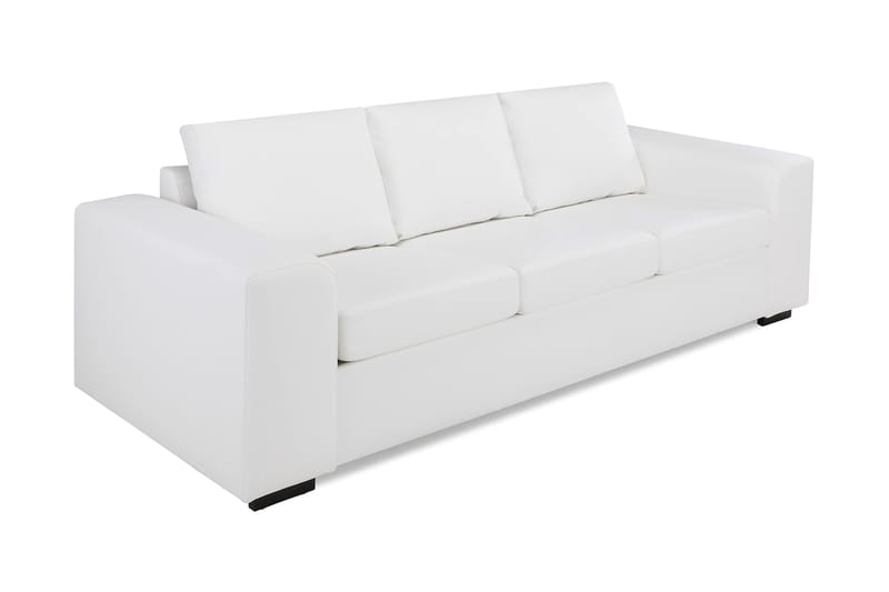 CONNECT 3-sits Soffa Konstläder Vit - Möbler - Vardagsrum - Soffor - Skinnsoffor