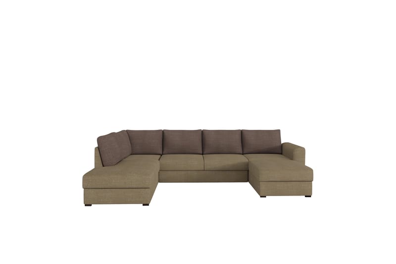 Taberk Soffa med Divan och Schäslong 4-sits - Brun - Möbler - Vardagsrum - Soffor - U-soffor