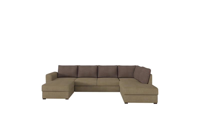 Taberk Soffa med Divan och Schäslong 4-sits - Brun/Beige - Möbler - Vardagsrum - Soffor - U-soffor