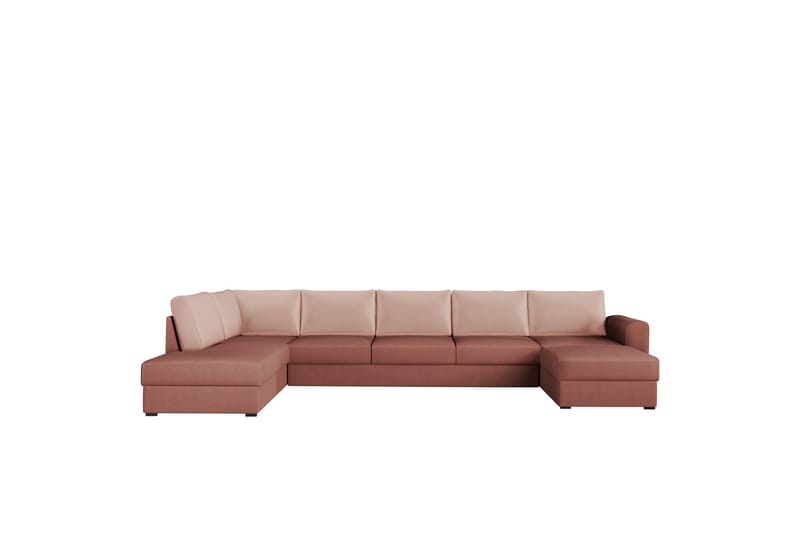 Taberk Soffa med Divan och Schäslong 5-sits - Brun - Möbler - Vardagsrum - Soffor - U-soffor