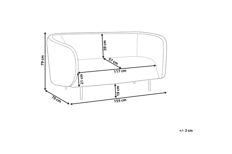 Tuka Soffa 2-sits - Svart/Vit - Möbler - Vardagsrum - Soffor - 2-sits soffor