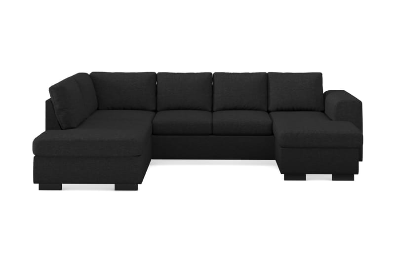 CONNECT U-soffa Large med Divan Höger Svart - Möbler - Vardagsrum - Soffor - U-soffor