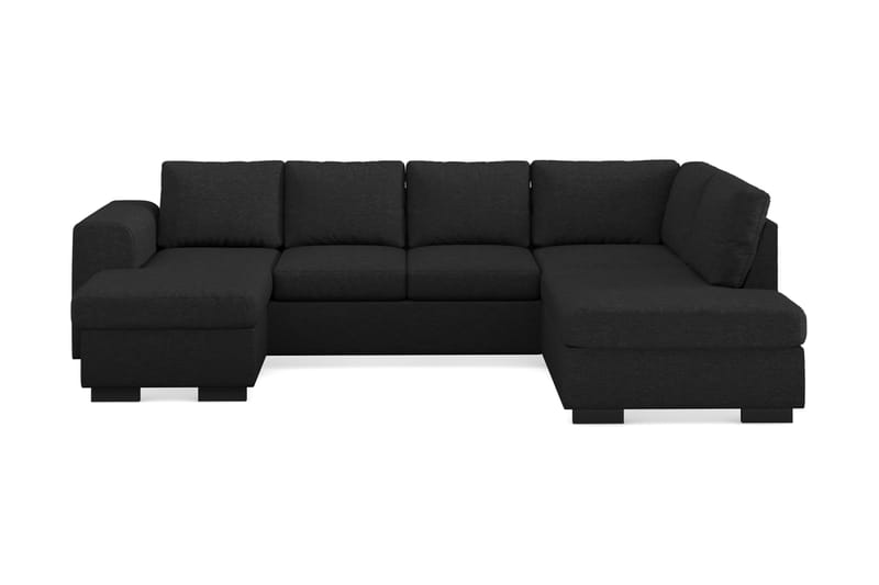 CONNECT U-soffa Large med Divan Vänster Svart - Möbler - Vardagsrum - Soffor - U-soffor