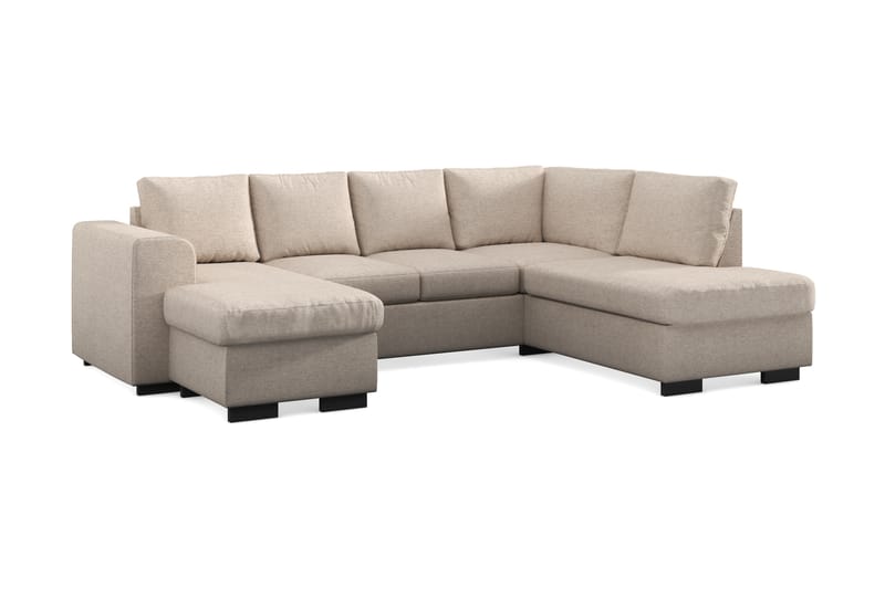 CONNECT U-soffa med Divan Vänster Beige - Möbler - Vardagsrum - Soffor - U-soffor