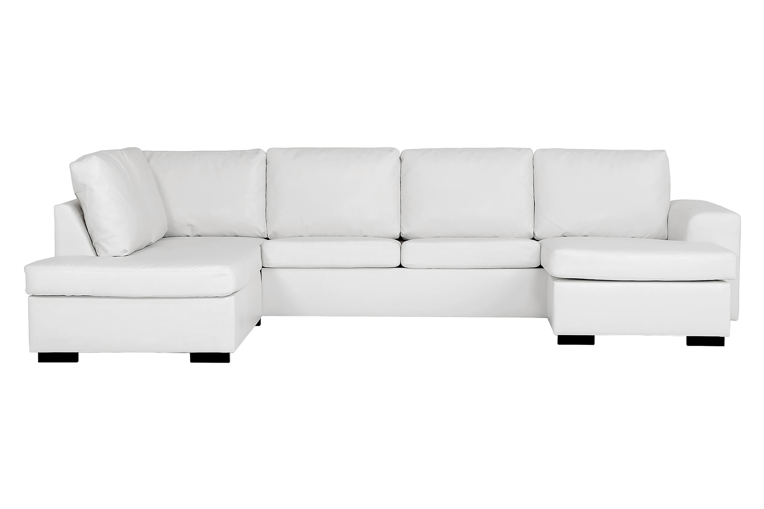 Scandinavian Choice CONNECT U-soffa XL med Divan Höger Konstläder Vit - U-soffor