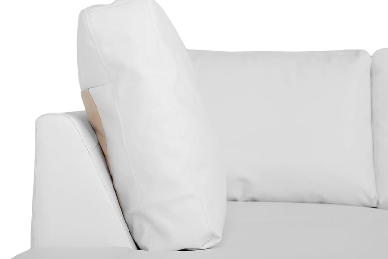 CONNECT U-soffa XL med Divan Höger Konstläder Vit - Skinnsoffor - U-soffor