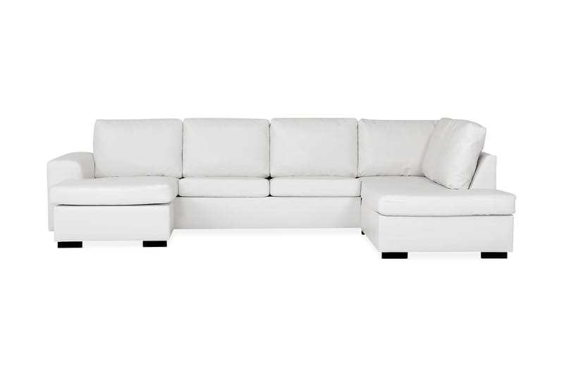 CONNECT U-soffa XL med Divan Vänster Konstläder Vit - Möbler - Vardagsrum - Soffor - U-soffor