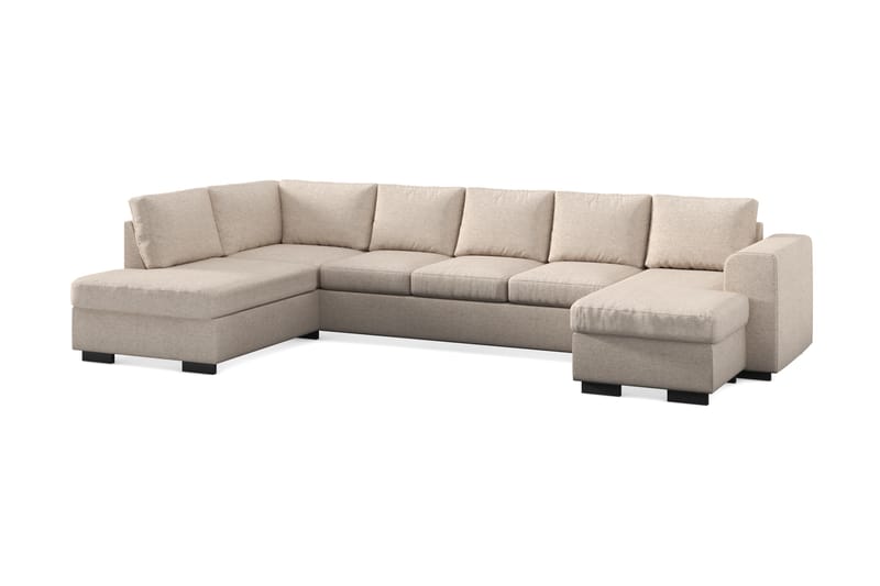 CONNECT U-soffa XXL med Divan Höger Beige - Möbler - Vardagsrum - Soffor - U-soffor