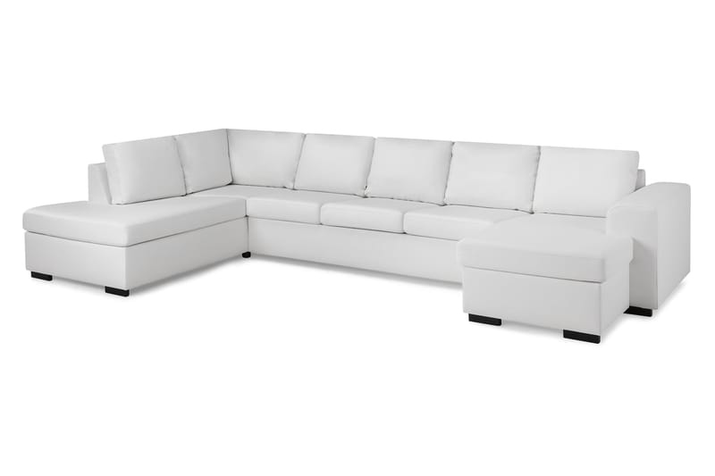 CONNECT U-soffa XXL med Divan Höger Vit - Möbler - Vardagsrum - Soffor - U-soffor