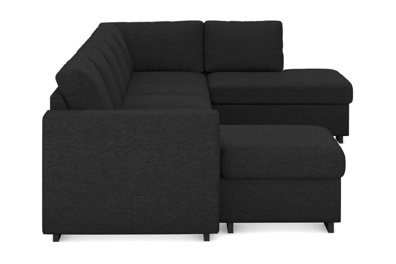 CONNECT U-soffa XXL med Divan Vänster Svart - Möbler - Vardagsrum - Soffor - U-soffor