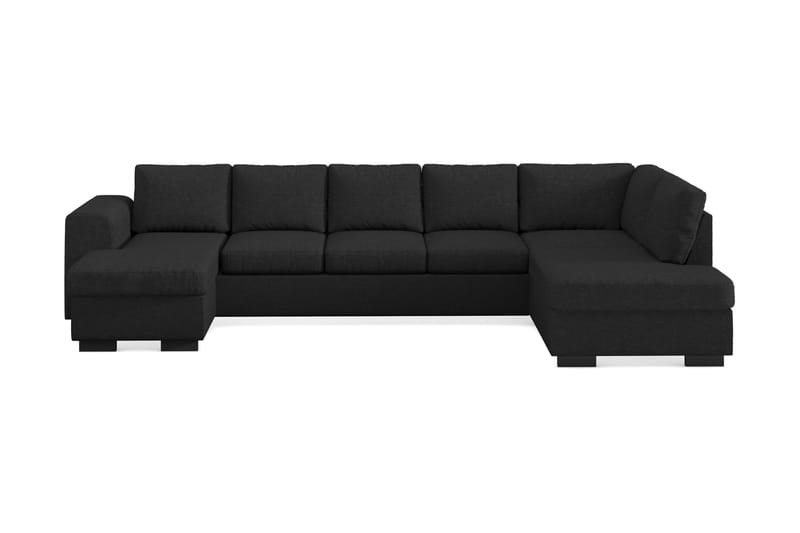 CONNECT U-soffa XXL med Divan Vänster Svart - Möbler - Vardagsrum - Soffor - U-soffor