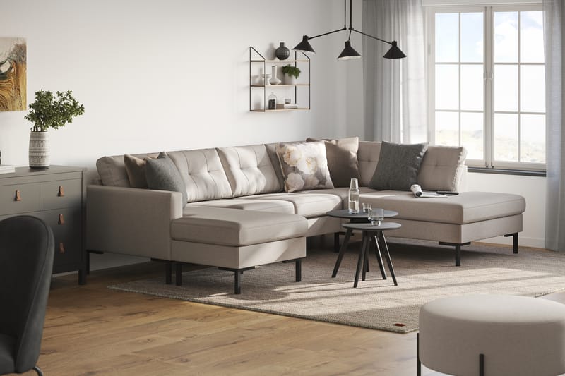 Frillestad 4-sits U-soffa Divan Vänster Beige - Möbler - Vardagsrum - Soffor - U-soffor