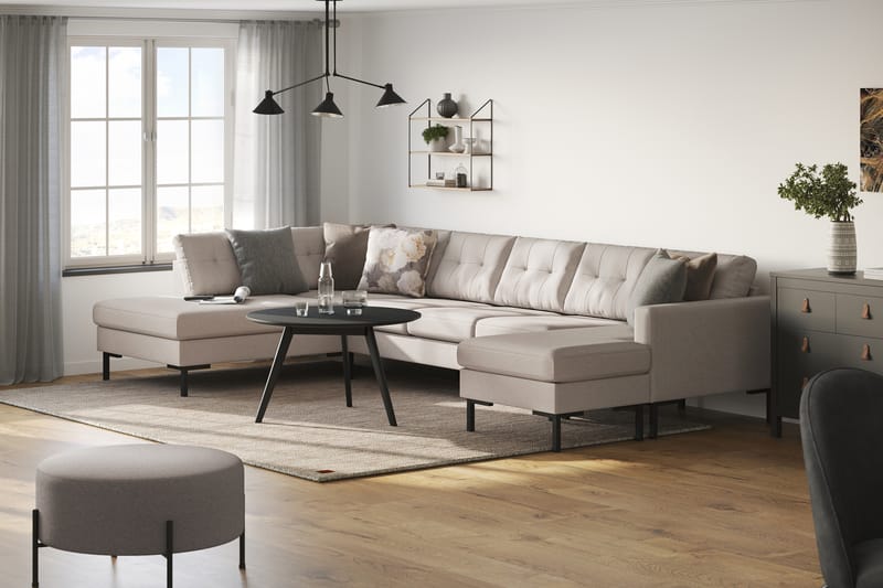 Frillestad 5-sits U-soffa Divan Höger Beige - Möbler - Vardagsrum - Soffor - U-soffor