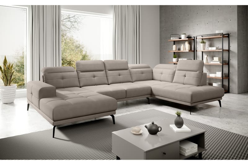 Haldar Soffa m. Divan och Schäslong Beige - Möbler - Vardagsrum - Soffor - U-soffor