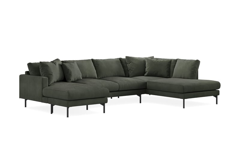 Menard 5-sits U-Soffa Mörkgrön - Möbler - Vardagsrum - Soffor - U-soffor