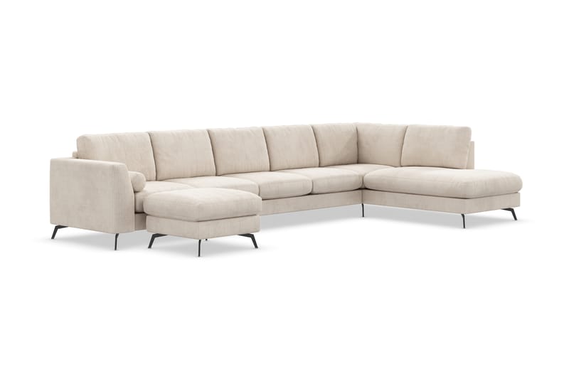 NASHVILLE LYX U-soffa med Schäslong Höger Beige - Möbler - Vardagsrum - Soffor - U-soffor