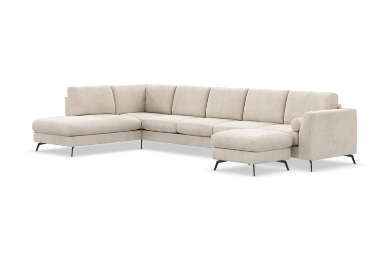 NASHVILLE LYX U-soffa med Schäslong Vänster Beige - Möbler - Vardagsrum - Soffor - U-soffor