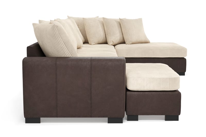 NASHVILLE U-soffa Large med Divan Vänster Beige - Möbler - Vardagsrum - Soffor - U-soffor