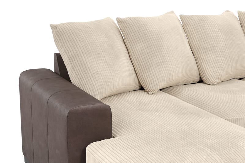 NASHVILLE U-soffa Large med Divan Vänster Beige - Möbler - Vardagsrum - Soffor - U-soffor