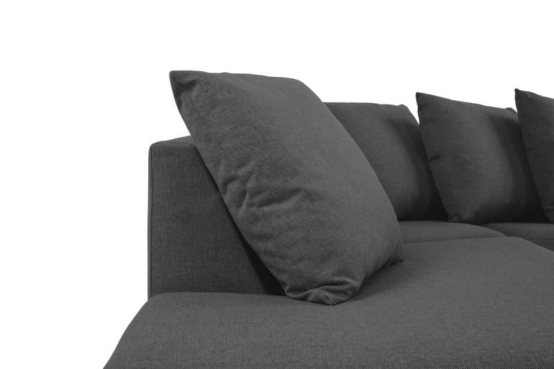 NEW YORK U-soffa XL Divan Höger + Kuddar Svart - Möbler - Vardagsrum - Soffor - U-soffor