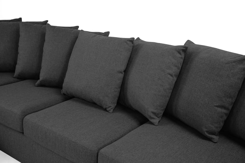 NEW YORK U-soffa XL Divan Höger + Kuddar Svart - Möbler - Vardagsrum - Soffor - U-soffor