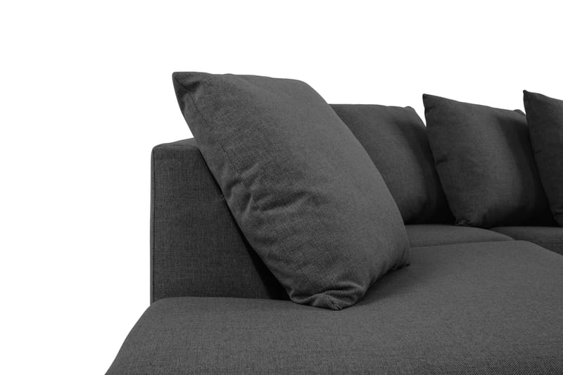 NEW YORK U-soffa XL Divan Höger + Kuddar Svart - Möbler - Vardagsrum - Soffor - U-soffor