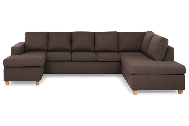 NEW YORK U-soffa XL Divan Vänster Brun - Möbler - Vardagsrum - Soffor - U-soffor