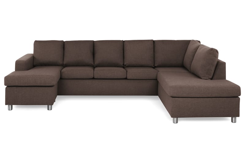 NEW YORK U-soffa XL Divan Vänster Brun - Möbler - Vardagsrum - Soffor - U-soffor