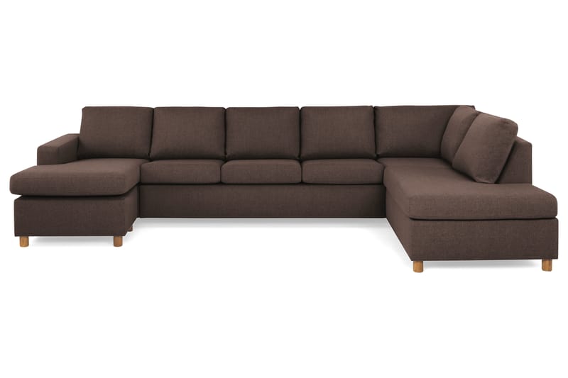 NEW YORK U-soffa XL Divan Vänster Brun - Möbler - Vardagsrum - Soffor - U-soffor