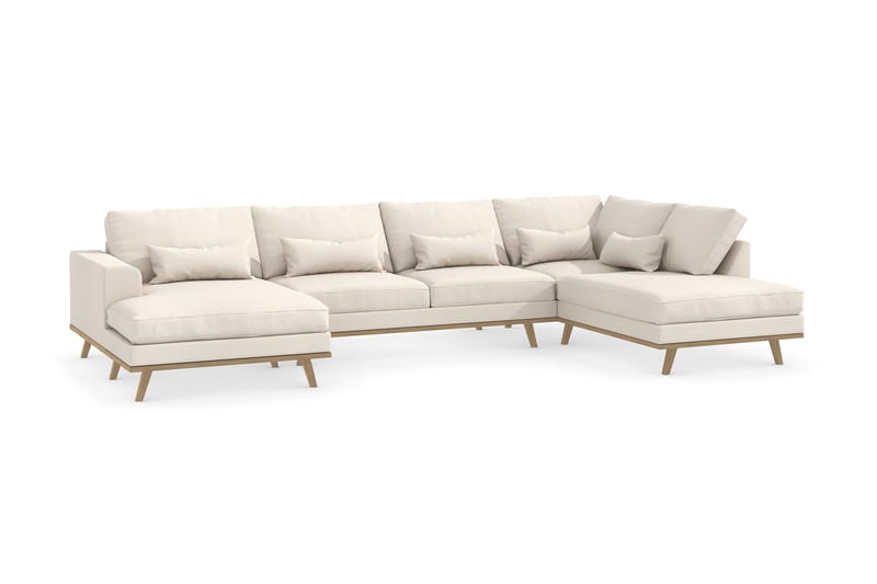 TULSA U-soffa Beige/Ek - Möbler - Vardagsrum - Soffor - U-soffor