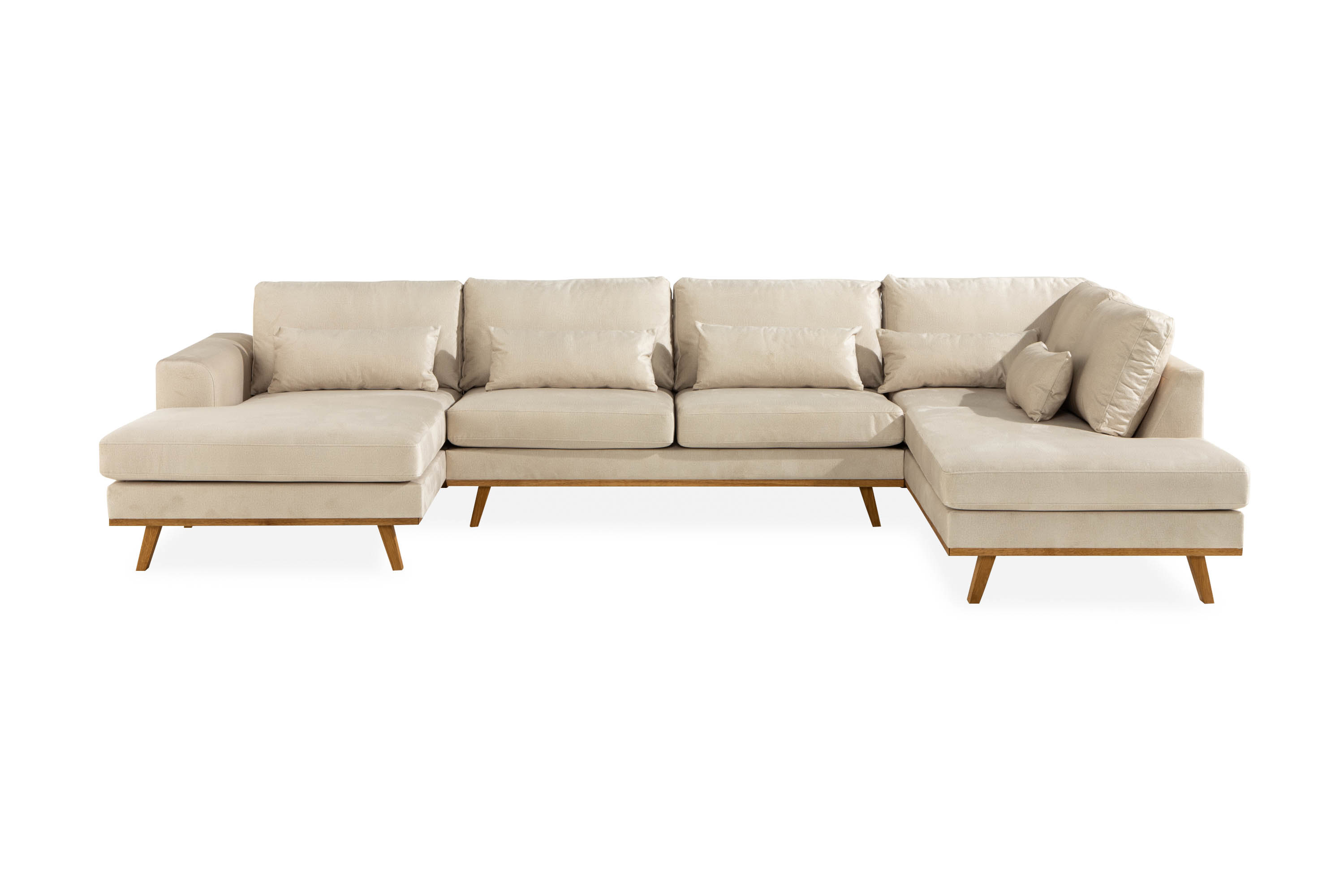 TULSA U-Soffa Sammet Beige –