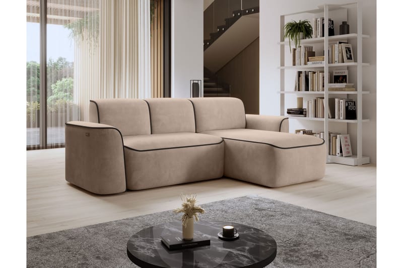 Ume 4-sits Soffa med Divan Beige - Möbler - Vardagsrum - Soffor - Divansoffa & schäslong