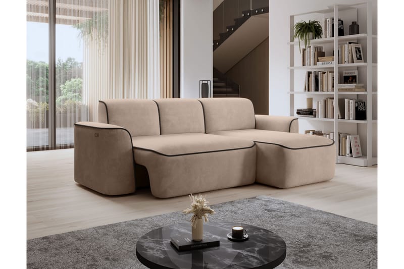 Ume 4-sits Soffa med Divan Beige - Möbler - Vardagsrum - Soffor - Divansoffa & schäslong