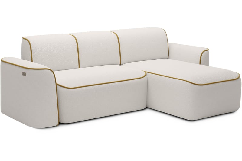 Ume 4-sits Soffa med Divan Vit - Möbler - Vardagsrum - Soffor - Divansoffa & schäslong