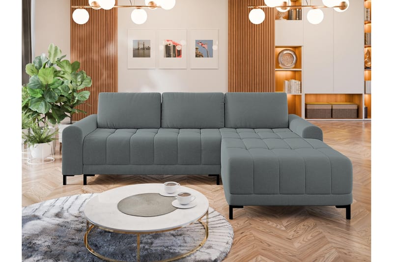 Vilshult Soffa med Divan 3-sits - Grå - Möbler - Vardagsrum - Soffor - Divansoffa & schäslong