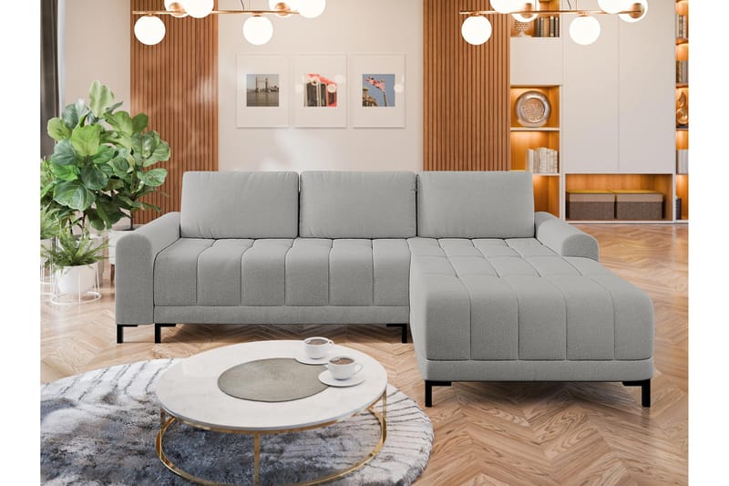 Vilshult Soffa med Divan 3-sits - Ljusgrå - Möbler - Vardagsrum - Soffor - Divansoffa & schäslong