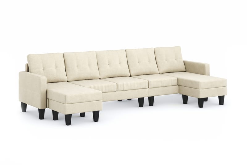 Vislanda 5-sits Soffa med Dubbeldivan - Beige - Möbler - Vardagsrum - Soffor - U-soffor