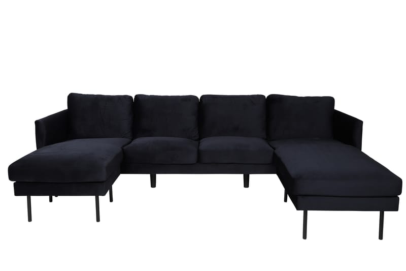 Zoom U-soffa Sammet - Svart - Möbler - Vardagsrum - Soffor - U-soffor