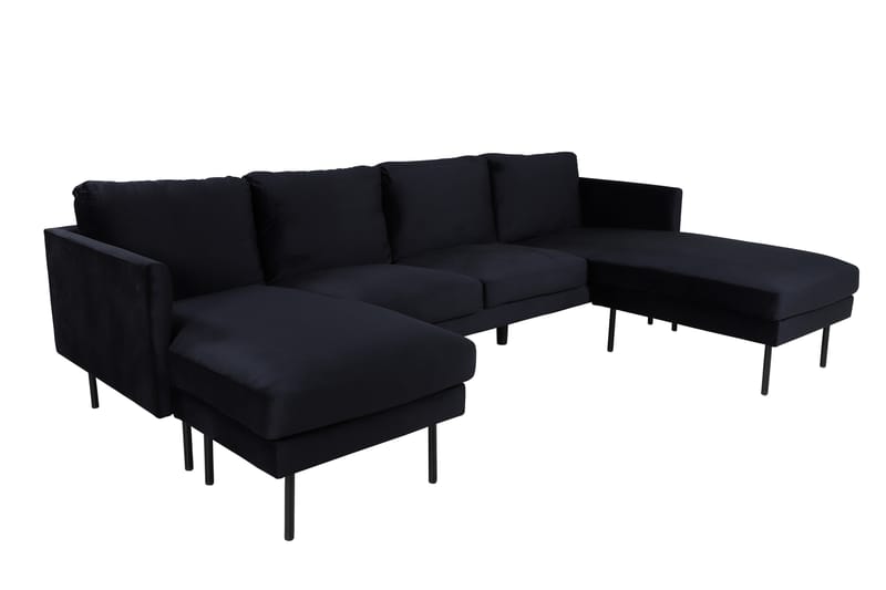 Zoom U-soffa Sammet - Svart - Möbler - Vardagsrum - Soffor - U-soffor