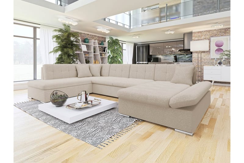 Zumar Soffa med Divan och Schäslong 4-sits - Beige - Möbler - Vardagsrum - Soffor - U-soffor