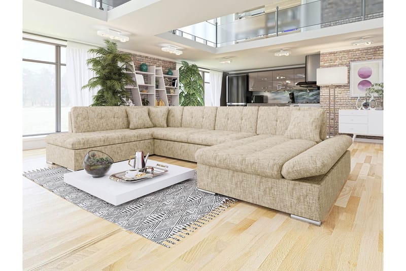 Zumar Soffa med Divan och Schäslong 4-sits - Beige - Möbler - Vardagsrum - Soffor - U-soffor