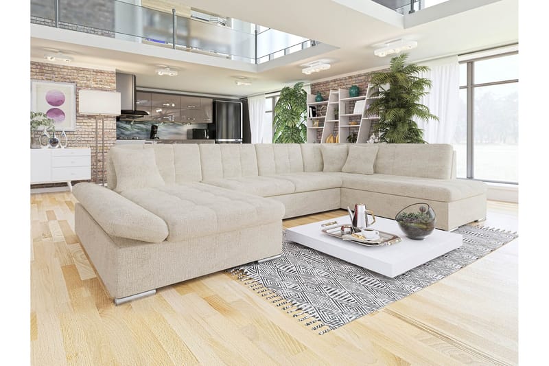 Zumar Soffa med Divan och Schäslong 4-sits - Beige - Möbler - Vardagsrum - Soffor - U-soffor