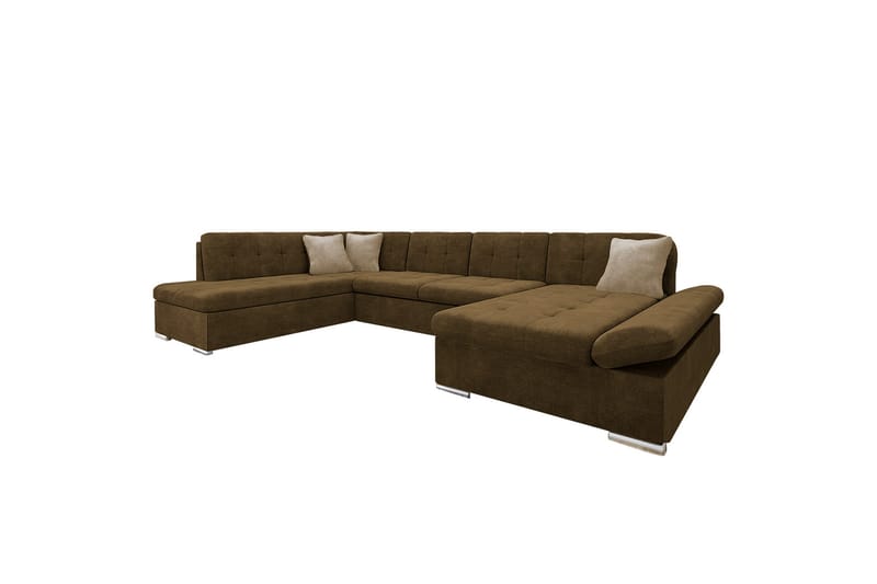 Zumar Soffa med Divan och Schäslong 4-sits - Brun/Beige - Möbler - Vardagsrum - Soffor - U-soffor