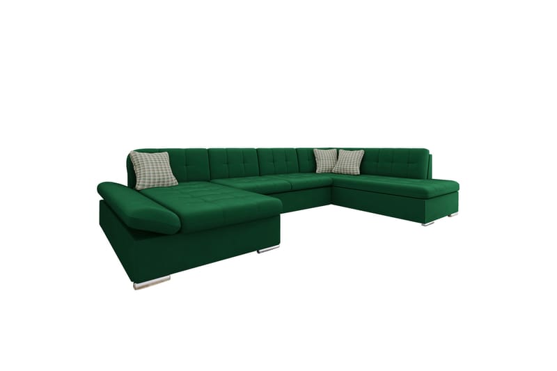 Zumar Soffa med Divan och Schäslong 4-sits - Grön - Möbler - Vardagsrum - Soffor - U-soffor