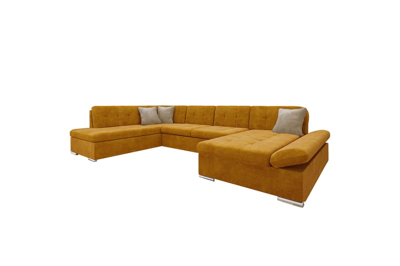 Zumar Soffa med Divan och Schäslong 4-sits - Gul/Beige - Möbler - Vardagsrum - Soffor - U-soffor