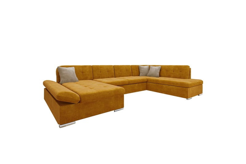 Zumar Soffa med Divan och Schäslong 4-sits - Gul/Beige - Möbler - Vardagsrum - Soffor - U-soffor