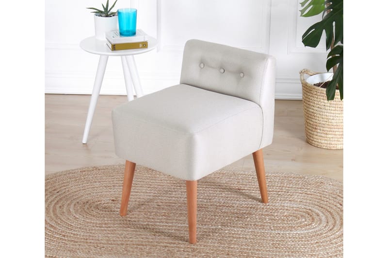 Anaro Sittpuff 43 cm Rektangulär Beige - Möbler - Vardagsrum - Stolar & sittmöbler - Sittpuff