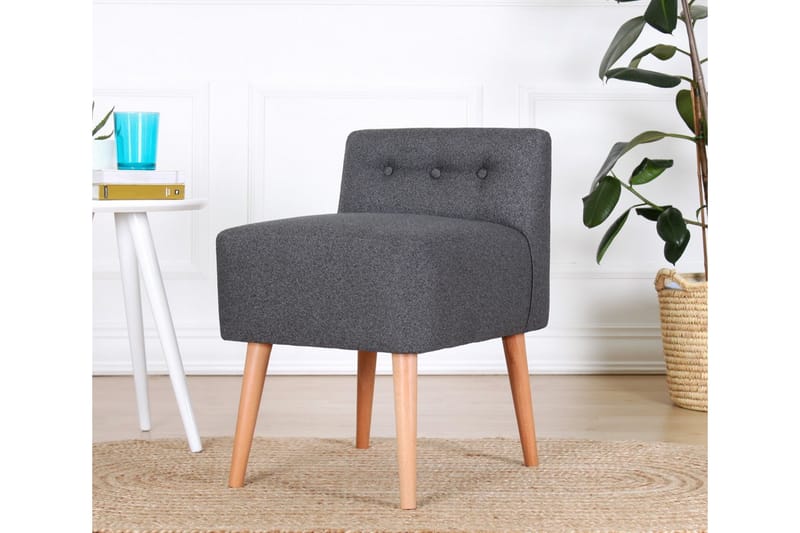 Anaro Sittpuff 43 cm Rektangulär Grå - Möbler - Vardagsrum - Stolar & sittmöbler - Sittpuff